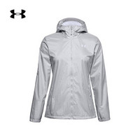 安德玛官方UA Forefront Rain女子运动夹克Under Armour1321443 灰色015 M