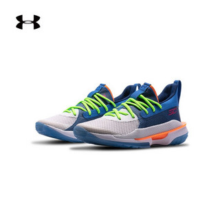 安德玛官方UA 库里Curry 7儿童篮球鞋Under Armour3022113 蓝色404 38