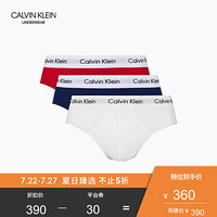 CK UNDERWEAR 2020春夏款 男透气弹力3条装三角内裤 U2661D I03-藏青色/红色/白色 S