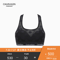 CK UNDERWEAR 2020春夏新款烧花波点女薄垫工字运动文胸 QF5847AD 6WA-黑色 S