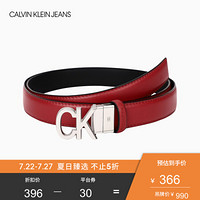 CK JEANS   女士时尚简约潮流双面皮带腰带 DC0431H0500 608-红色 90cm