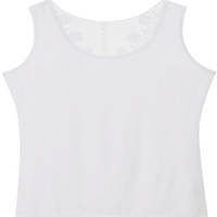 都市丽人背心女美背随心搭无袖背心亲舒休闲薄款圆领背心LV8609 白色Free