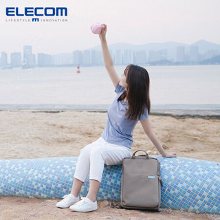 宜丽客（ELECOM）日本轻便电脑包off toco双肩包13.3英寸电脑收纳学生休闲书包收纳包女性 朦胧紫 S