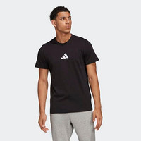 Adidas阿迪达斯男士宽松款式净版短袖上衣休闲打底T恤FN1730 Black 3XL