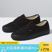 vans范斯男鞋运动板鞋休闲鞋AUTHENTIC低帮系带套脚 BLACK/BLACK 4.0M=5.5W