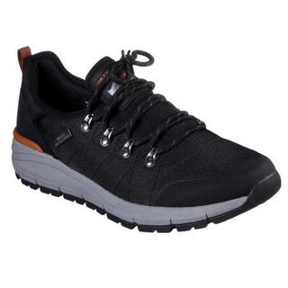 SKECHERS斯凯奇男鞋系带休闲鞋帆布舒适板鞋66442 BLACK 7.5