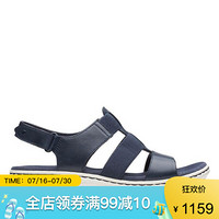 Clarks其乐女鞋后绑带平底凉鞋休闲鞋26139775 Navy 7M