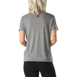 vans范斯T恤女圆领图案舒适柔软短袖上衣3970995 Grey Heather Large