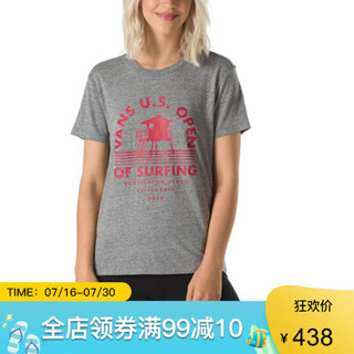 vans范斯T恤女圆领图案舒适柔软短袖上衣3970995 Grey Heather Large