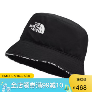 The North Face北面帽子男女同款渔夫帽两用遮阳帽CGZ0 黑色 L/XL