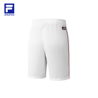 FILA × Wilson 斐乐男子梭织五分裤2020秋季新款健身基础短裤 玉石白 170/80A/M