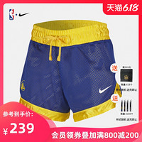 NBA-Nike 勇士队 女子篮球运动透气速干短裤 AV0203-495 图片色 M