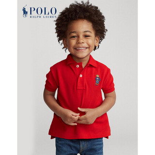 Ralph Lauren/拉夫劳伦男童 2020年春季Polo小熊网布Polo衫33285 600-红色 5