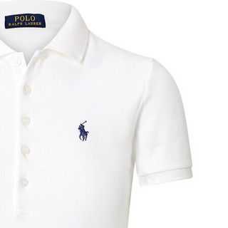 Ralph Lauren/拉夫劳伦女装 经典款修身版型弹力Polo衫21108 100-白色 L