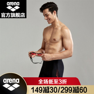 阿瑞娜（arena）新款泳裤男式平角印花速干游泳裤男短裤 BKRD XL(180/100)