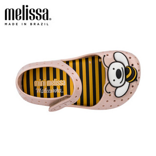 mini melissa梅丽莎2020春夏新品个性便利鞋粘卡通小童凉鞋32748 粉色/黄色/黑色 8