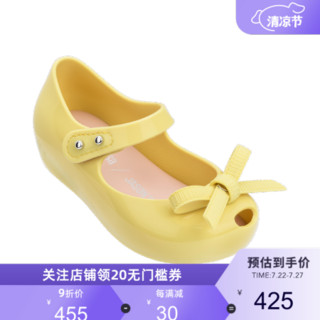 Melissa梅丽莎确定新品JASON WU合作款蝴蝶结鱼嘴小童单鞋32636 黄色 内长17.5cm