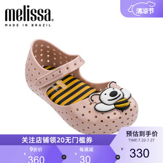 mini melissa梅丽莎2020春夏新品个性便利鞋粘卡通小童凉鞋32748 粉色/黄色/黑色 8