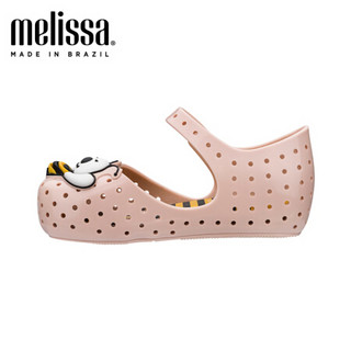 mini melissa梅丽莎2020春夏新品个性便利鞋粘卡通小童凉鞋32748 粉色/黄色/黑色 8