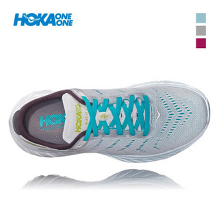 HOKA ONE ONE女马赫竞速型公路跑鞋Mach2轻便减震透气训练运动鞋 白色/ 雨云灰 US 6/ 230mm