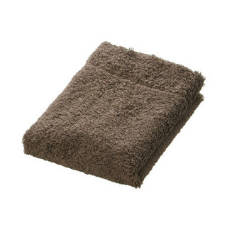 MUJI 棉绒 手巾·中厚型 毛巾 毛巾纯棉 深棕色 34x35cm