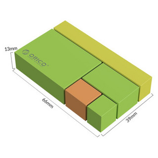 ORICO 奥睿科 光影维度系列 CN300 USB 3.1 Gen2 移动固态硬盘 Type-C 1TB 牛油果绿