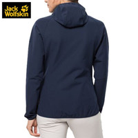 Jack Wolfskin/狼爪官方女士春季新品户外防风透气不易沾水弹力休闲软壳外套1305881 1305881-1910/子夜蓝 XS 160/84A