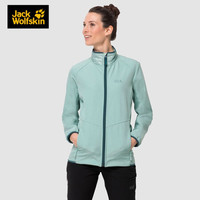 Jack Wolfskin/狼爪官方女装夹克春季新款户外防风不易沾水薄绒软壳外套1306221 1306221-4108/尘绿色 XS  160/84A