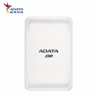 威刚（ADATA） 移动硬盘 固态 （PSSD) USB3.1 SC685 （小巧高速 轻薄便携） 白色 250G