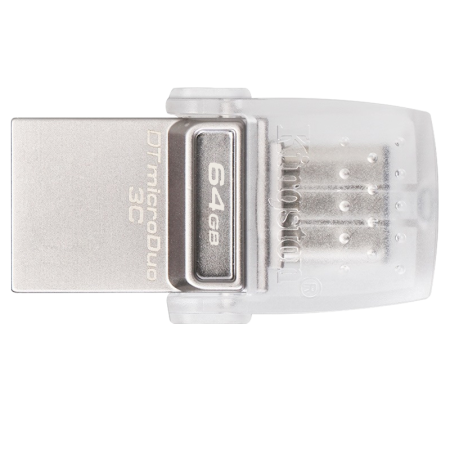 Kingston 金士顿 DataTraveler系列 DTDUO3C USB3.1 U盘 银色 64GB USB/Type-C