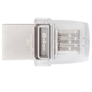 Kingston 金士顿 DataTraveler系列 DTDUO3C USB3.1 U盘 银色 64GB USB/Type-C