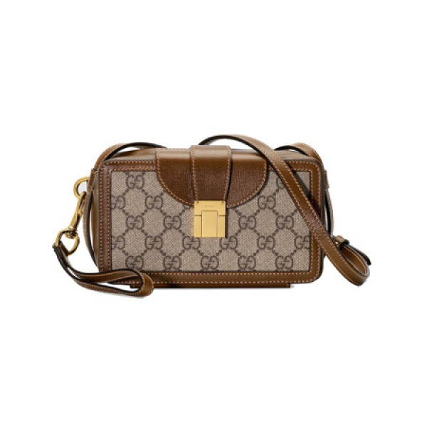 gucci 古驰 女士单肩小方包 614368 92tcg 8563 棕色