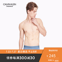 CK UNDERWEAR 经典款 男士透气凉爽平角内裤四角内裤NB1852 4ZX-蓝色 M