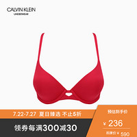 CK UNDERWEAR/年终促 女士简约时尚¾杯薄款文胸 QP1239A 3EW-红色 360B