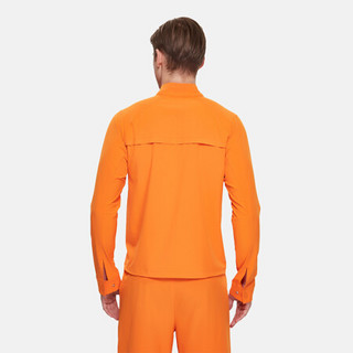 CK PERFORMANCE经典款 男士梭织运动长袖外套 4MS8O504 666-橘黄色 XL