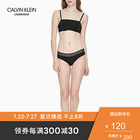 CK UNDERWEAR   春夏 女士光滑透气蕾丝三角内裤 QF5154AD 001-黑色 S