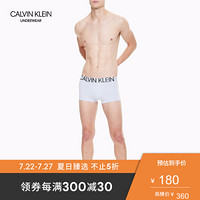 CK UNDERWEAR 经典款 男士简约纯色低腰四角平角内裤NB1702 BLX-浅蓝 S