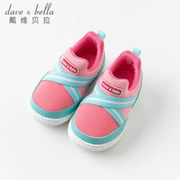 davebella戴维贝拉秋装新品男女童儿童休闲鞋 幼小童宝宝套脚鞋子 粉色 140（鞋内长14.0cm ）
