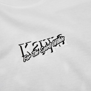 Kappa卡帕情侣男女款运动短袖休闲图案T恤夏季圆领半袖2020|K0AX2TD08D 漂白-001 L