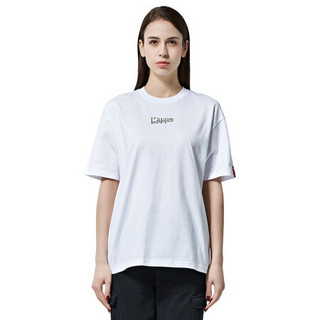 Kappa卡帕情侣男女款运动短袖休闲图案T恤夏季圆领半袖2020|K0AX2TD08D 漂白-001 L