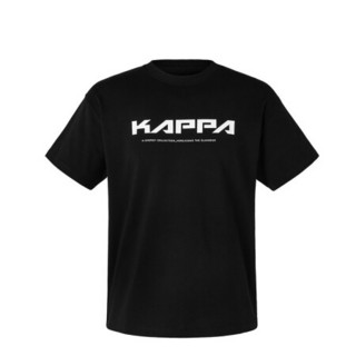 Kappa卡帕男串标运动短袖基础休闲T恤夏季圆领半袖图案衫2020新款|K0A12TD02F 黑色-990 M