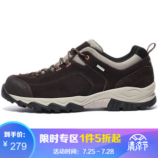 凯乐石（KAILAS）徒步鞋男 新品 低帮防水防滑抓地透气缓震 户外登山运动 反绒皮面20新款 KS312078 咖啡色 43