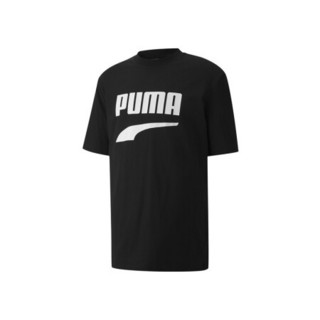 PUMA 彪马 官李现新款男子印花休闲短袖T恤 DOWNTOWN 599177 黑色-01 XL