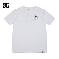DCSHOES 春夏新款时尚骷髅印花男士圆领短袖运动休闲T恤 GDYZT20115 白夹色 S