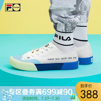 FILA FUSION 斐乐情侣款帆布鞋男2020秋季新款休闲运动鞋 雪白-SN 41