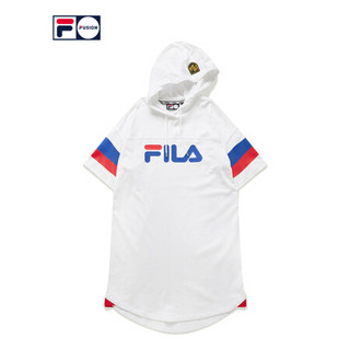 FILA FUSION 斐乐女子连衣裙2020夏季新款时尚宽松潮流连衣裙女 标准白-WT 175/92A/XL