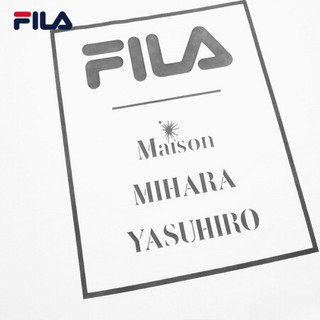 FILA X MIHARA联名 斐乐 女子短袖T恤 2020夏秋新款 丝柔棉针织短袖衫 标准白-WT 160/80A/S