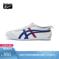 Onitsuka Tiger鬼塚虎李宇春同款百搭运动休闲鞋MEXICO66 D507L-0152 白色/深蓝色 42.5