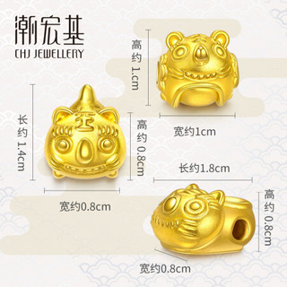 潮宏基 黄金足金 吉祥虎头鞋-虎头帽-虎头枕 黄金转运珠 定价 虎头帽 760元