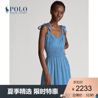 Ralph Lauren/拉夫劳伦女装 2020年夏季五星印花连衣裙21597 400-蓝色 0